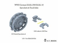 German Sd.Kfz.250 and Sd.Kfz.10 - Sprockets & Track links (for Dragon Kit) - Image 1