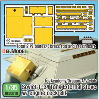 T-34 external stove and grill detail up set (for Academy/Dragon 1/35) - Image 1